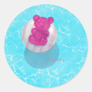 Poolside Classic Round Sticker