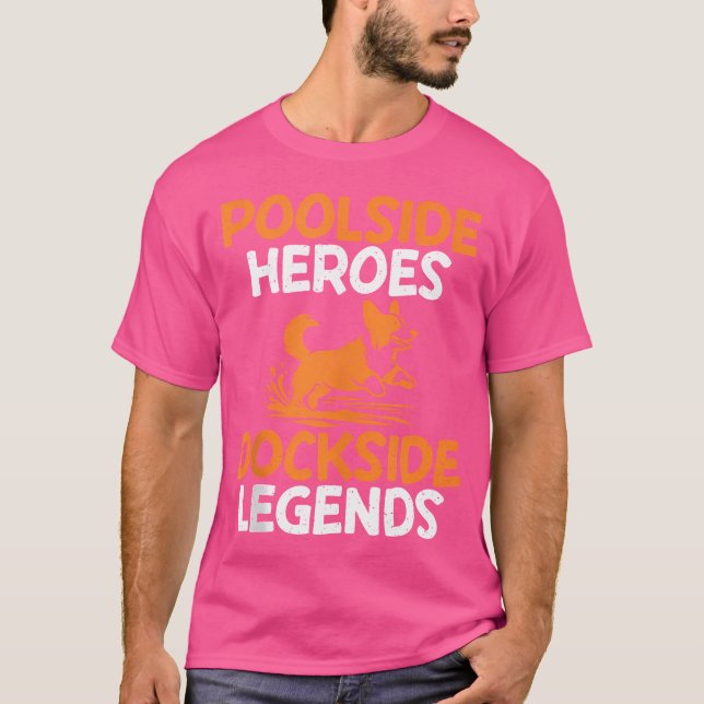 Poolside Heroes Dockside Legends Dock Diving T-Shirt (Front)
