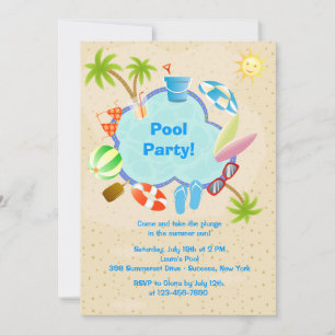 Poolside Invitation