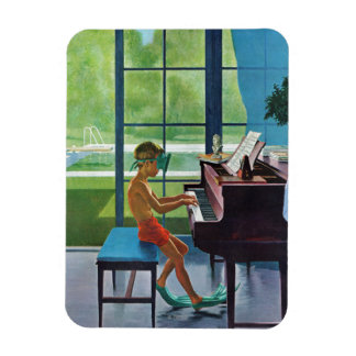 Poolside Piano Practice Magnet