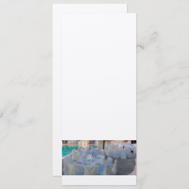 POOLSIDE WEDDING DINNER INVITATION (Front/Back)