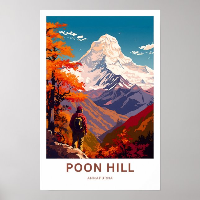Poonhill Annapurna Travel Print (Front)