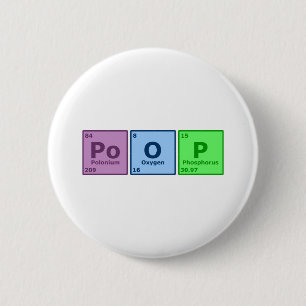 Poop 6 Cm Round Badge