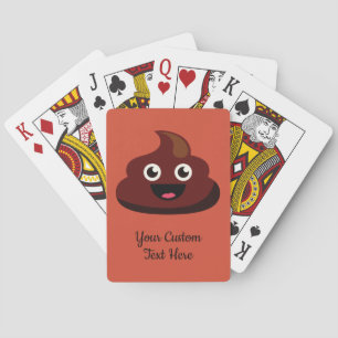 POOP custom text & colour playing cards
