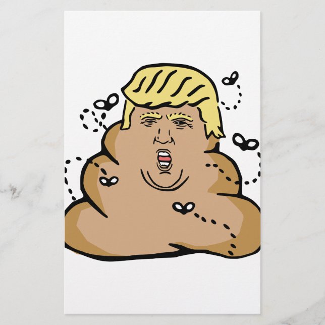 poop donald trump stationery (Front)