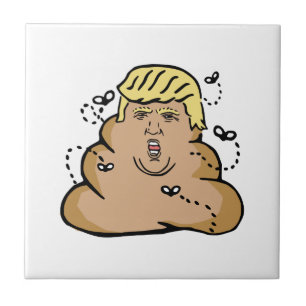 poop donald trump tile
