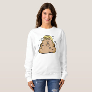 poop donald trump womens sweatshirt