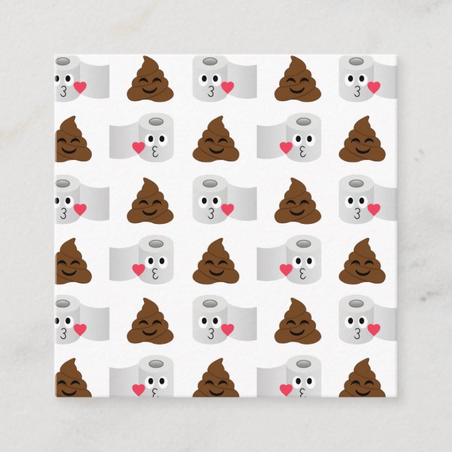 poop emoji and toilet tissue paper enclosure card (Front)