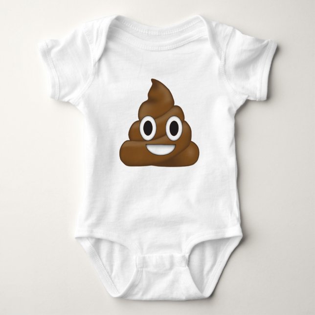 Poop emoji baby bodysuit (Front)