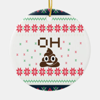 Poop emoji ceramic tree decoration