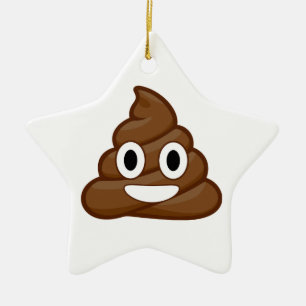poop emoji ceramic tree decoration