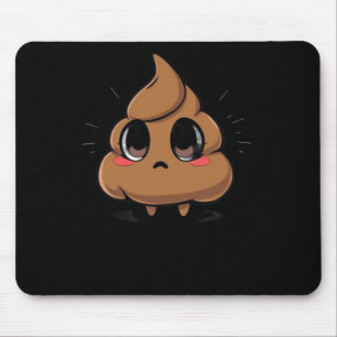 Poop Emoji Chibi Sticker  Mouse Pad