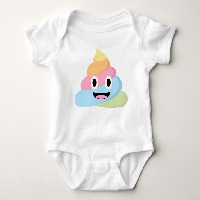 Poop Emoji Cute Funny Bodysuits & One-Pieces (Front)