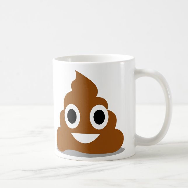 Poop Emoji Emoticon Funny Mug (Right)