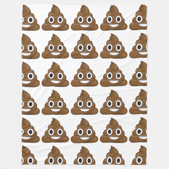 Poop emoji fleece blanket (Front)