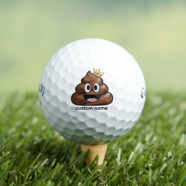 Poop Emoji Funny Golf Ball – Funny King of Poop (Insitu Tee)