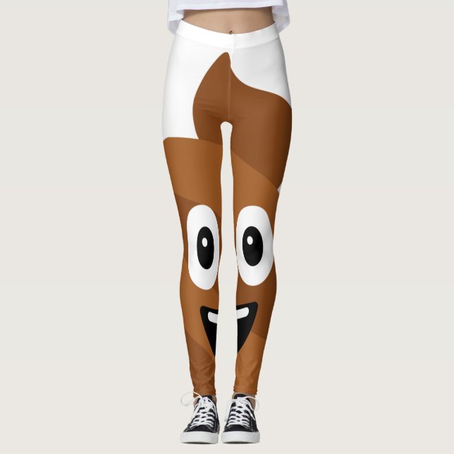 Poop Emoji Leggings (Front)