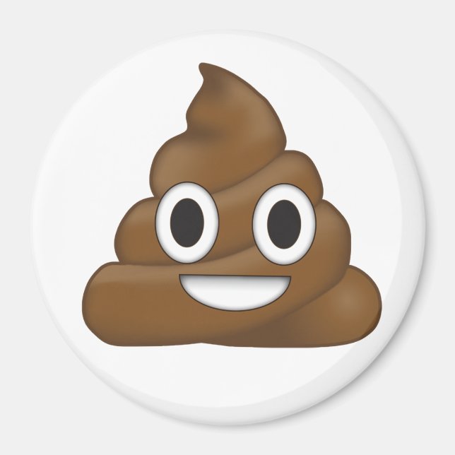 Poop emoji magnet (Front)