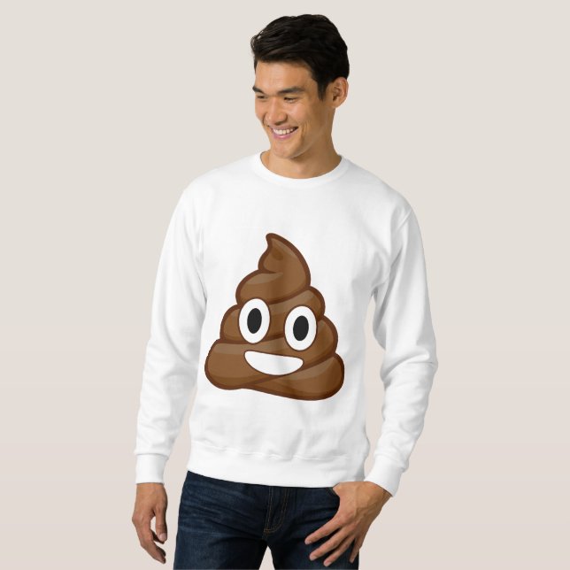poop emoji mens sweatshirt (Front Full)