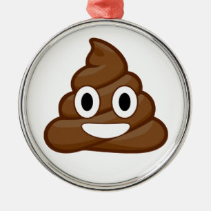 poop emoji metal tree decoration