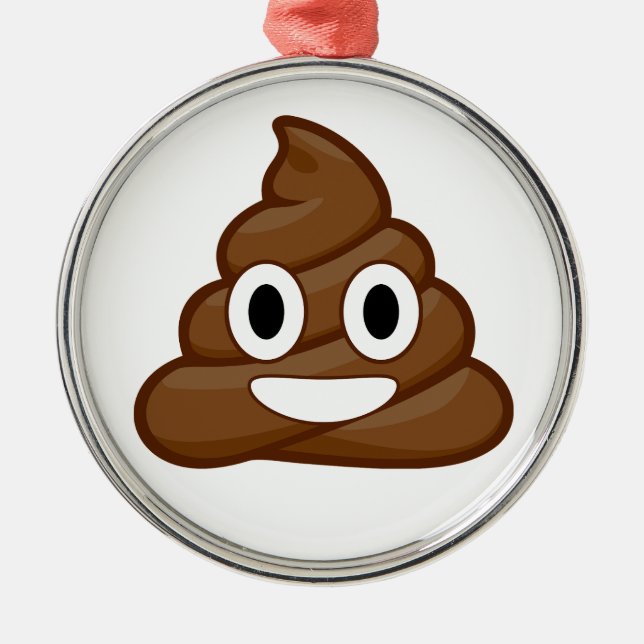 poop emoji metal tree decoration (Front)