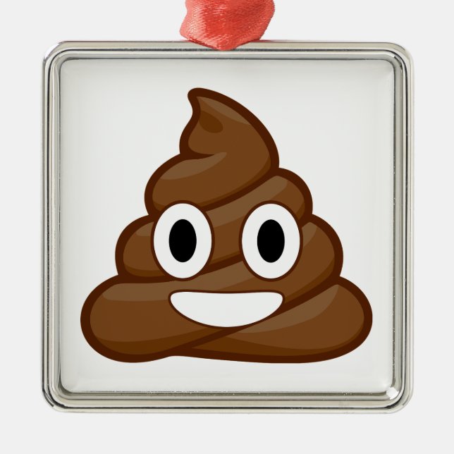 poop emoji metal tree decoration (Front)