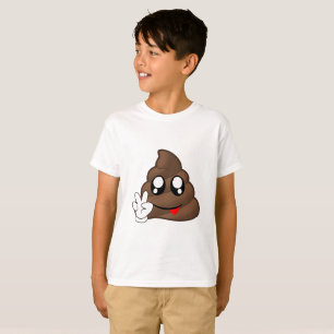 Poop Emoji Peace Sign Hands T-Shirt