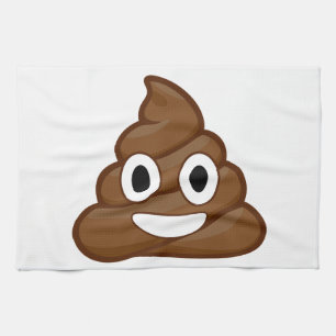 poop emoji tea towel