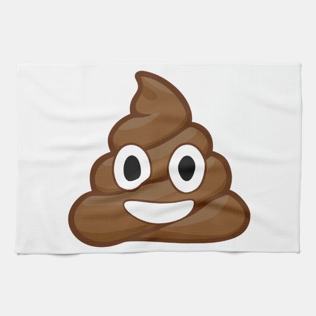 poop emoji tea towel (Horizontal)