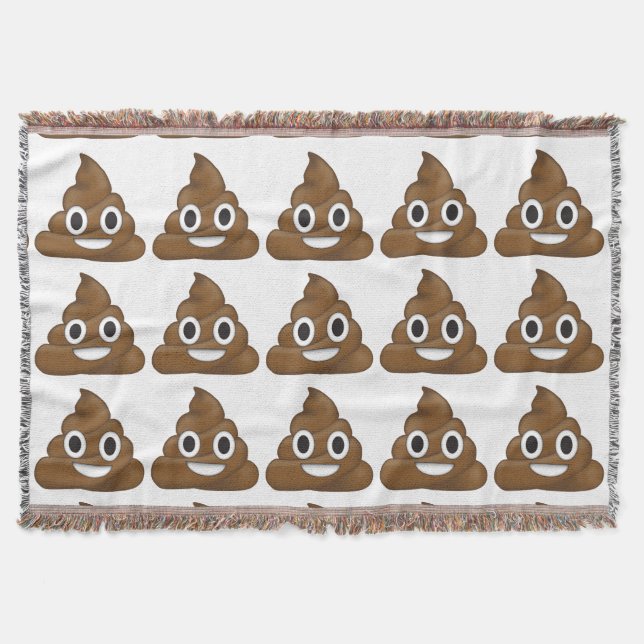 Poop emoji throw blanket (Front)