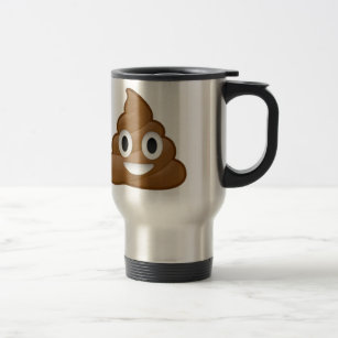 Poop emoji travel mug