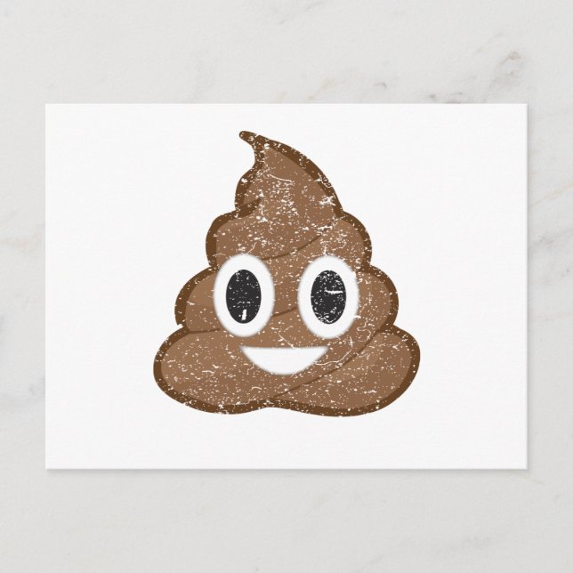 Poop emoji vintage postcard (Front)