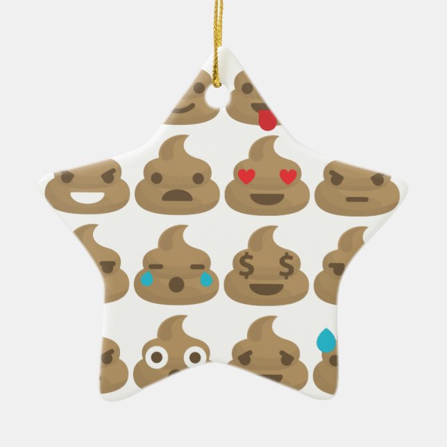 poop emojis ceramic tree decoration (Front)