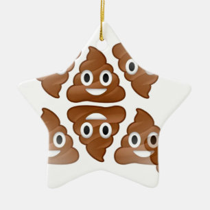 poop emojis ceramic tree decoration