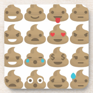 poop emojis coaster