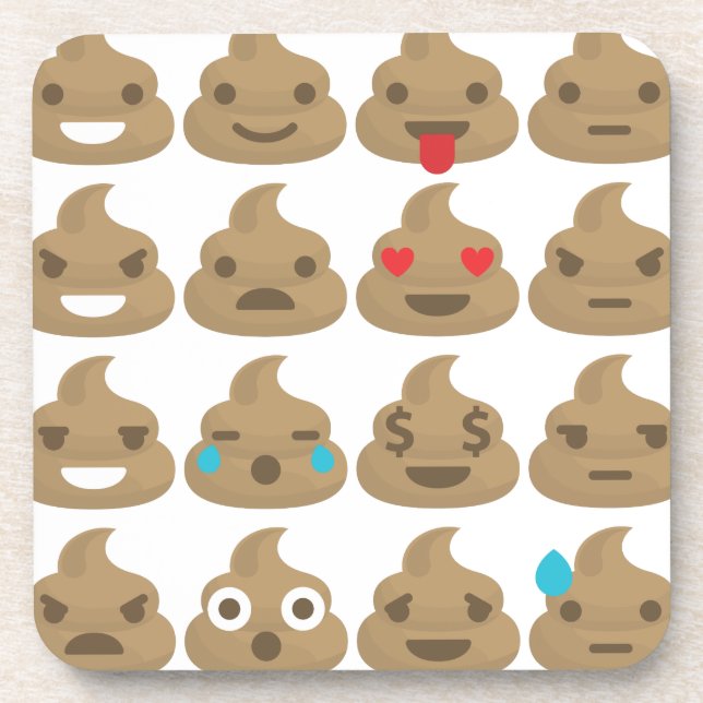 poop emojis coaster (Front)