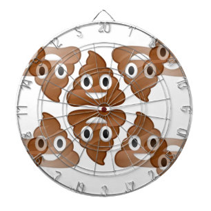 poop emojis dartboard