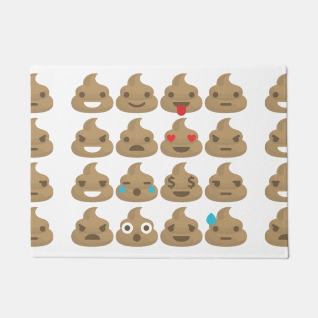 poop emojis door mat doormat (Front)