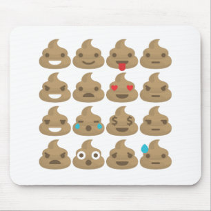 poop emojis mouse pad