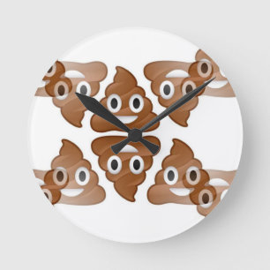 poop emojis round clock