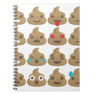 poop emojis spiral notebook