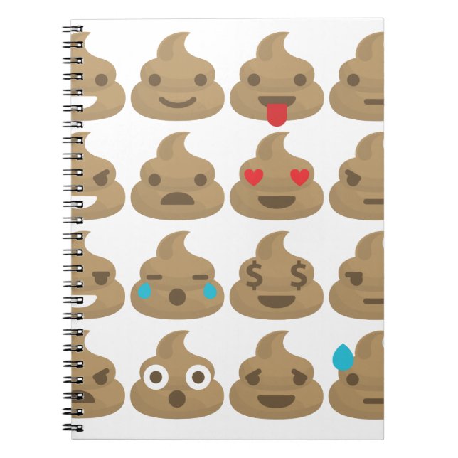 poop emojis spiral notebook (Front)