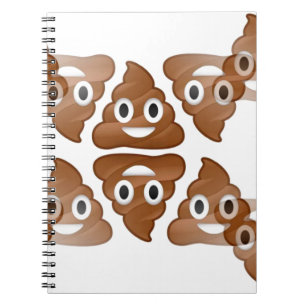 poop emojis spiral notebook
