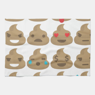 poop emojis tea towel