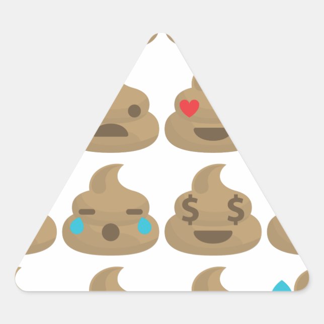 poop emojis triangle sticker (Front)