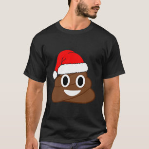 Poop Emoticon Santa Face Emoticon Py T-Shirt