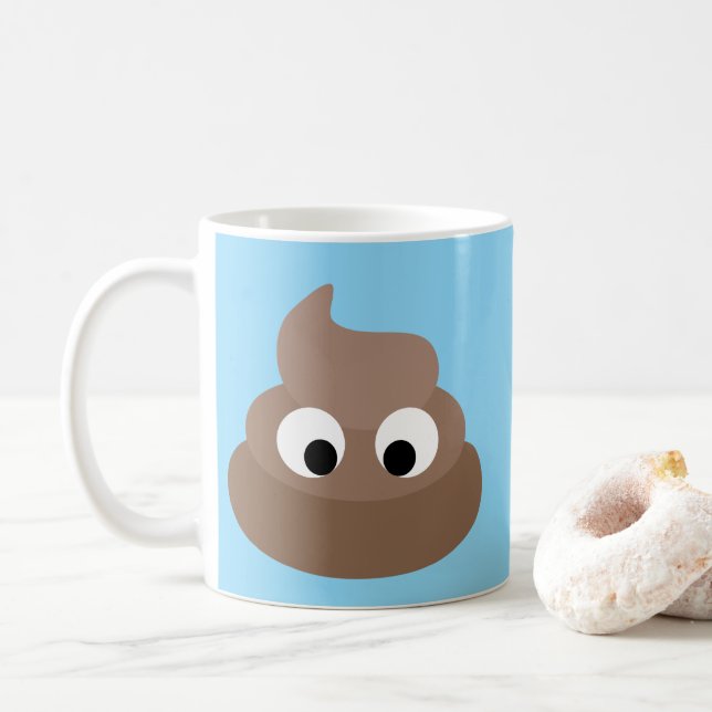 POOP FUNNY COFFEE MUG (With Donut)