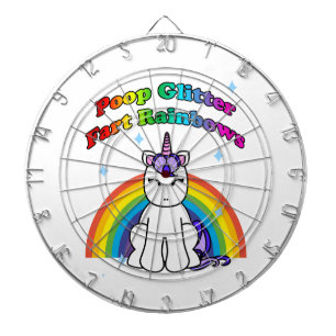 Poop Glitter Fart Rainbows Dartboard