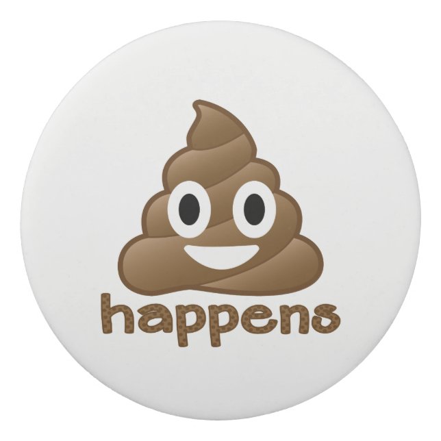 Poop Happens Emoji Eraser (Front)