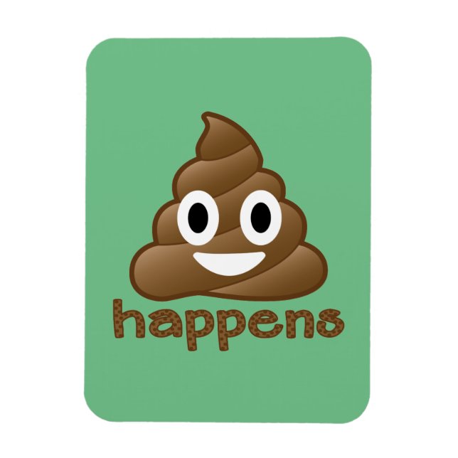 Poop Happens Emoji Magnet (Vertical)
